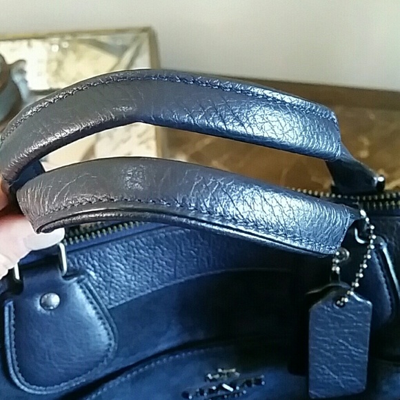 Coach Mickie satchel and wallet in suede - Picture 5 of 8